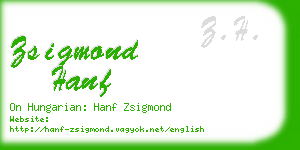 zsigmond hanf business card